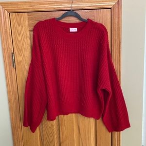 Pink Lily Size Large Red Sweater